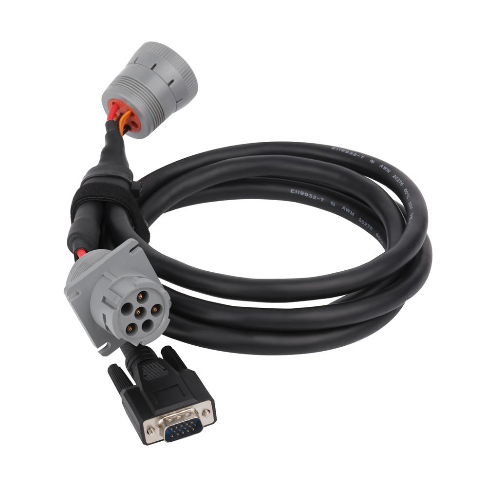 9Pin Type1 Male To 9P Type1 Screw Female Black With D-SUB 15Pin MALE j1939 Deutsch Connector Circular Splitter Cable For Teleinf