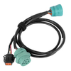 Green 9 Pin J1939 Female To 8P Male And J1939 Male Split Y Cable