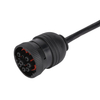 9Pin Type1 Male Black TO 9P Type1 Screw Female Black With D-SUB 15Pin Male J1939 Jpod To 9 Pin Type 2 Splitter Y Cable For Telei