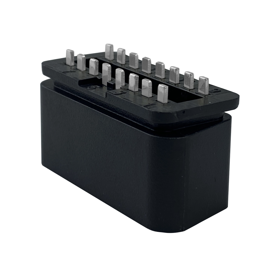Automobile connector plug OBD2 16p male white straight needle automobile diagnostic line Automobile adapter plug