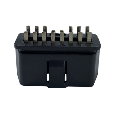 J1962obd2 male 16 pin plug obdiipa66 solid solder plate smooth surface OBD connector