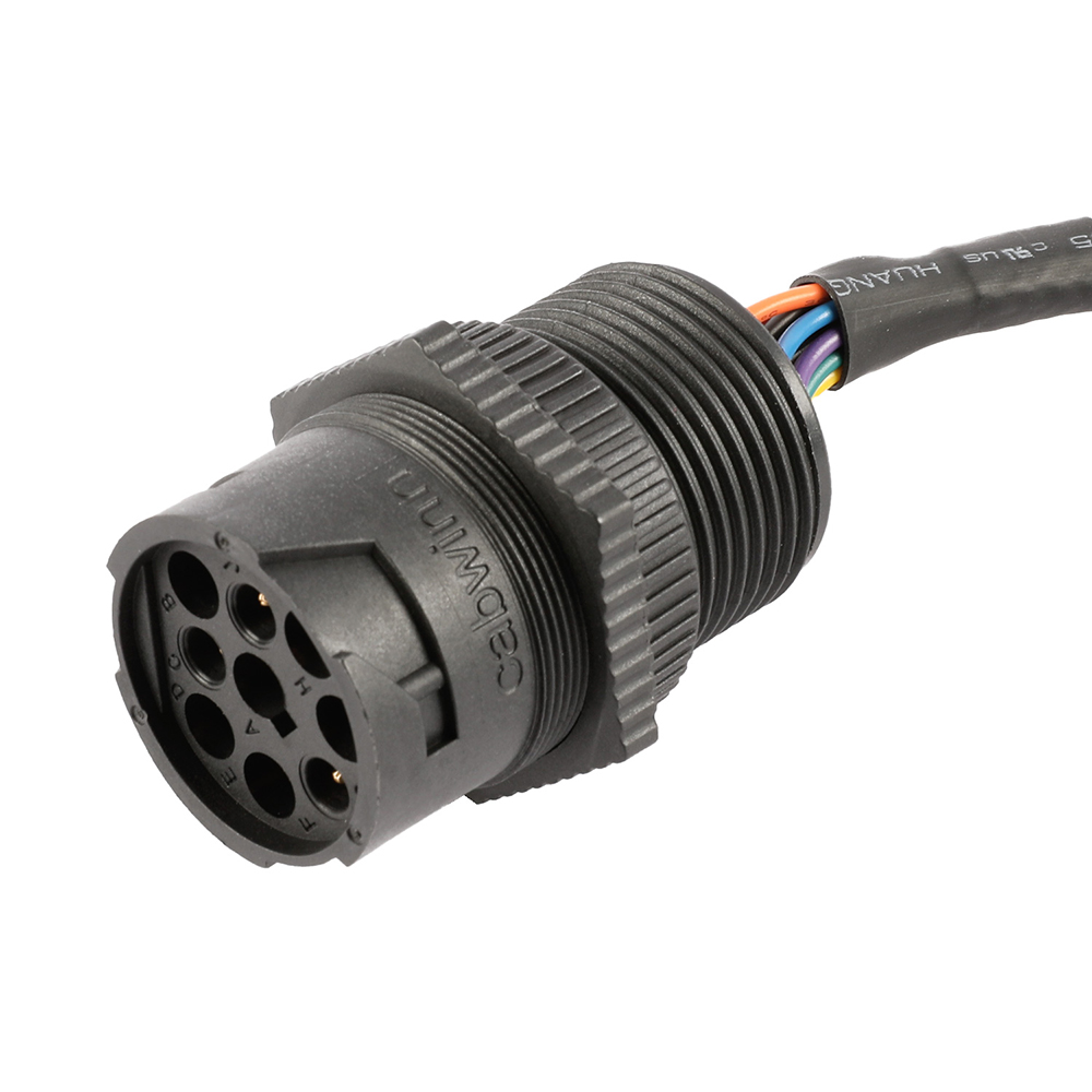 Universal J1939-9Pin ELD cable to Micro-fit 6Pin Power Connector with Brackets and Fuse