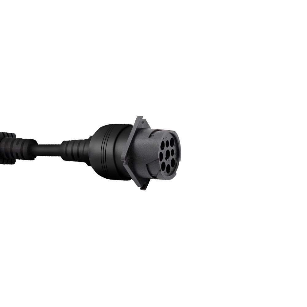 Black durability J 1708 cable 9 pin to 6 pin 5m ohm sensitive insulation resistance
