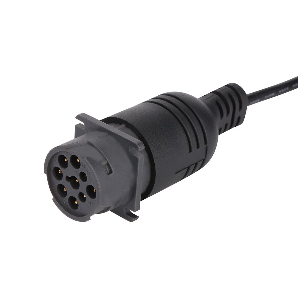 9PIN TYPE1 MALE GRAY TO 9P TYPE1 Screw FEMALE BLACK WITH JAE 12PIN splittet y j1939 deutsch splitter cable For Teleinformation p
