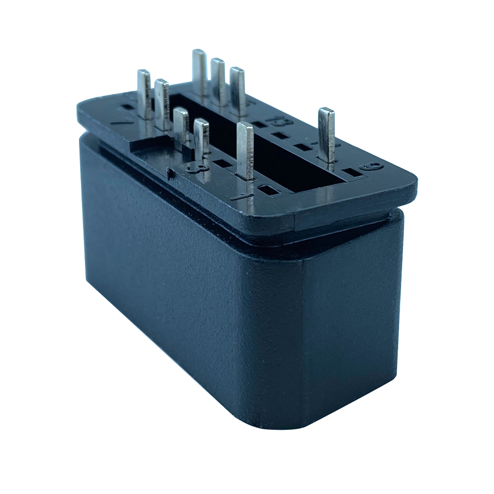 Automobile detector obdii2 black welding plate male and female seat 9pin core for male and female wiring 16 hole plug