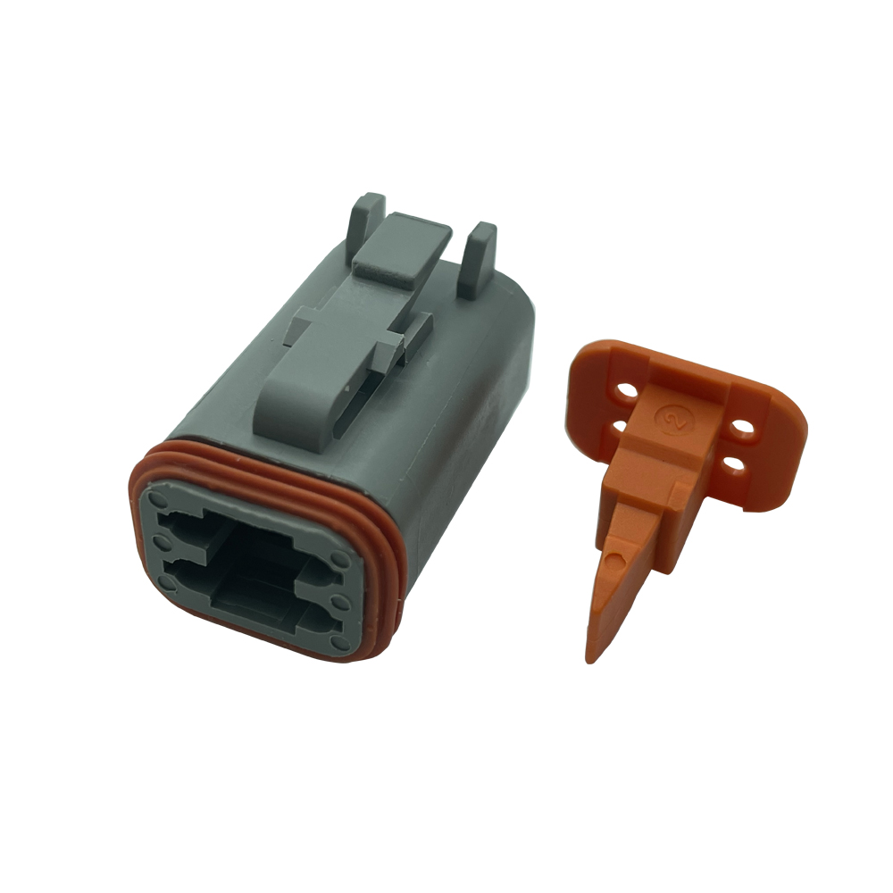 4Pin gray male housing with wedge lock connector kit