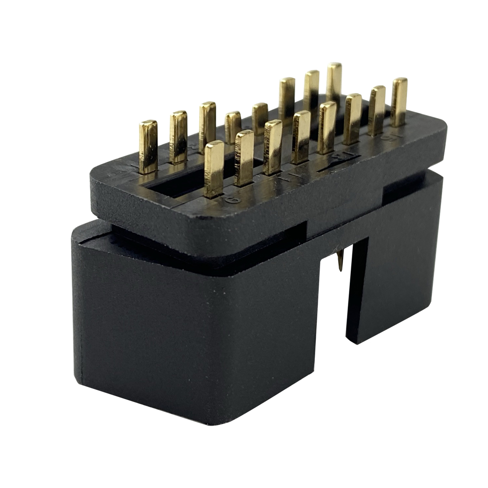 OBD2 male 16 pin / pin plug OBDII PA66 solid solder plate smooth surface 